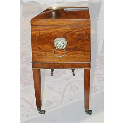 Lot 371 - George III Mahogany Tea Caddy on Stand 19th...