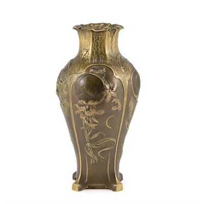 Lot 436 - Art Nouveau Patinated-Bronze Vase Susse Freres...