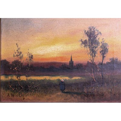 Lot 95 - Attributed to Albert Paul Willis Golden Sunset...