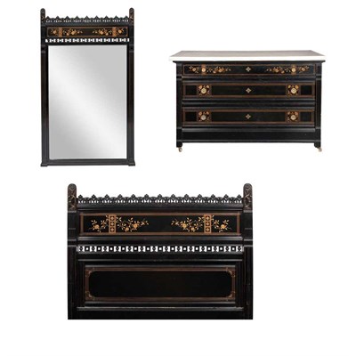Lot 275 - American Aesthetic Movement Ebonized Bedroom...