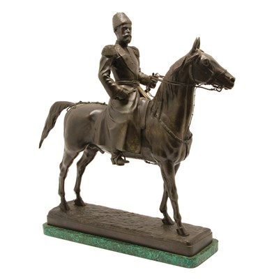 Lot 54 - Bronze Equestrian Figures of Czar Nicholas II...