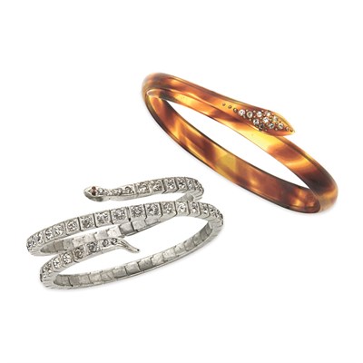 Lot 94 - Two Snake Wrap Bracelets Circa 1930 Comprising...