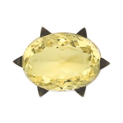 Lot 92 - Cut Glass Brooch Early 20th century Set in...