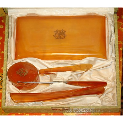 Lot 392 - Lady's Dressing Set in Three Cases