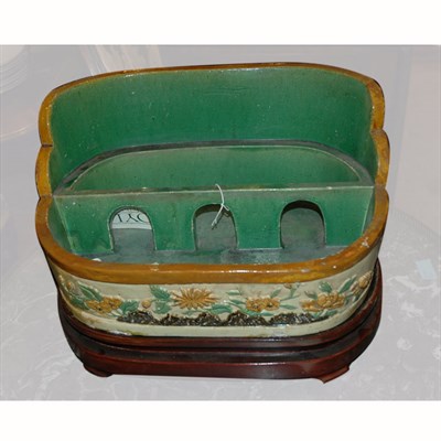 Lot 245 - Sancai Glazed Stoneware Basin Height overall...