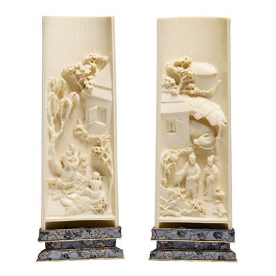 Lot 71 - Pair of Chinese Ivory Wrist Wrests Early 20th...