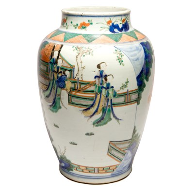 Lot 104 - Chinese Wucai Porcelain Vase 19th Century Of...