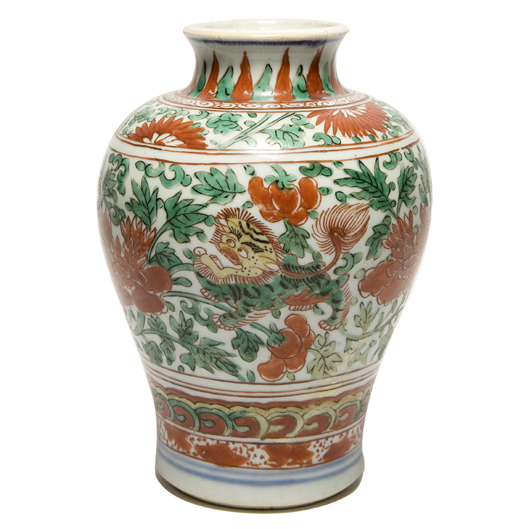 Lot 86 - Chinese Enameled Porcelain Vase Ming Dynasty...