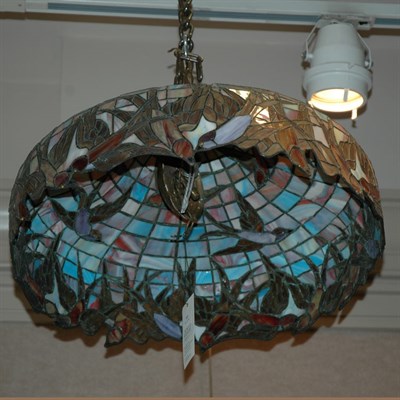 Lot 515 - Leaded Glass Chandelier Height 11 inches.