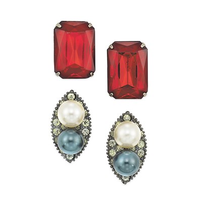 Lot 70 - Two Pairs of Yves Saint Laurent Earrings 1970s...