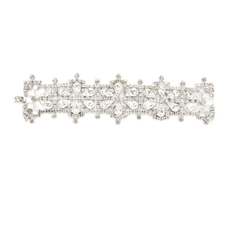 Lot 373 - Weiss Rhinestone Bracelet Chrome plated metal...