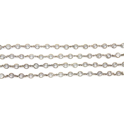 Lot 95 - Open Back Rhinestone Sautoir Circa 1930 Set in...