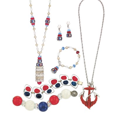 Lot 317 - Group of Nautical and Red, White and Blue...