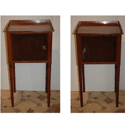 Lot 496 - Pair of Regency Style Mahogany Bedside...
