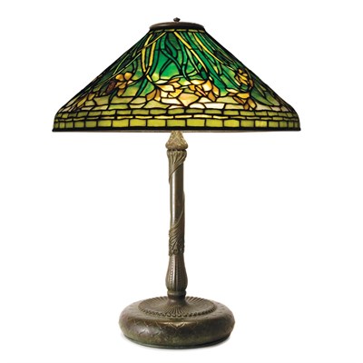 Lot 259 - Tiffany Studios Bronze and Leaded Favrile...