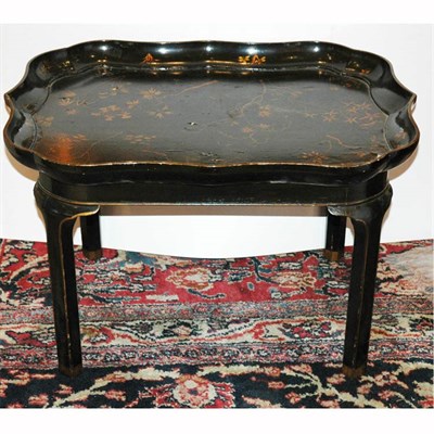 Lot 589 - Georgian Style Papier Mache Painted Tray on...