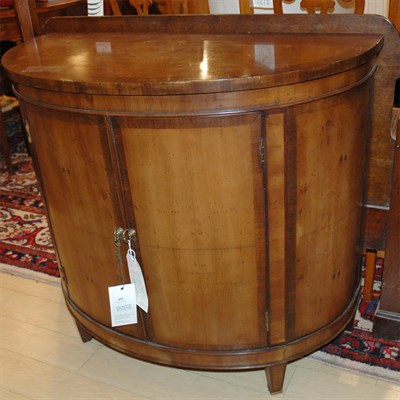 Lot 409 - Georgian Style Mahogany Demilune Cabinet...