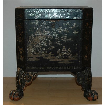Lot 411 - Chinese Export Mother-of-Pearl Inlaid Cellaret...