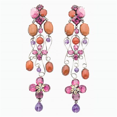 Lot 327 - Iradj Moini Shoulder Duster Earrings...