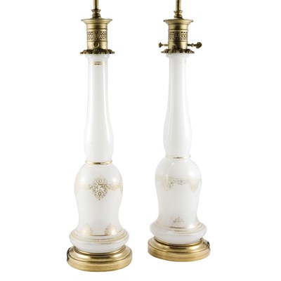 Lot 55 - Pair of French Gilt-Metal Mounted White...