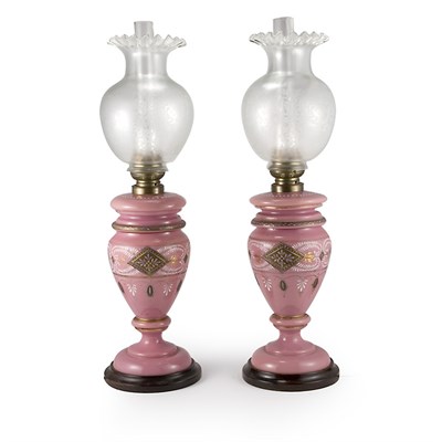 Lot 459 - Pair of Continental Gilt and Enameled Molded...
