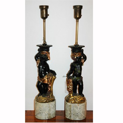 Lot 527 - Pair of Italian Baroque Style Composition...