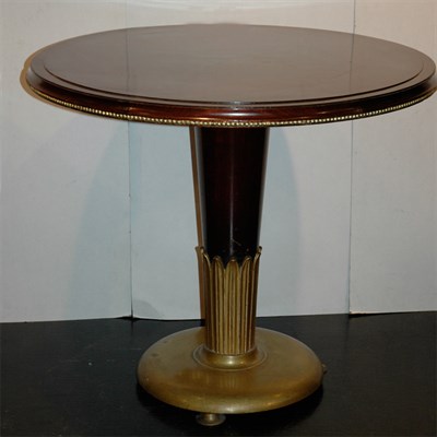 Lot 102 - Art Deco Parcel Gilt Mahogany and Brass Center...