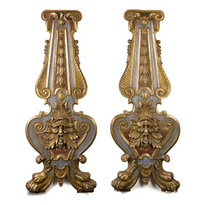 Lot 424 - Pair of Renaissance Style Painted and...