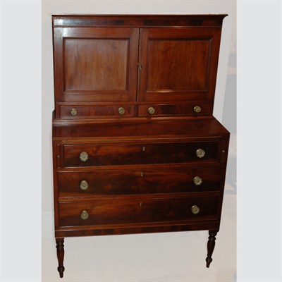 Lot 286 - Federal Style Mahogany Secretary 19th century...