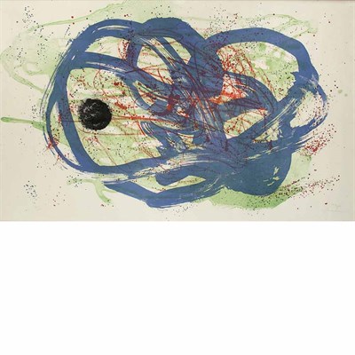 Lot 71 - Joan Miró BLUE SUR VERT ET ROUGE (MOURLOT 282)...