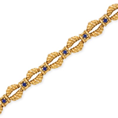 Lot 8 - Gold and Sapphire Bracelet, Tiffany & Co.