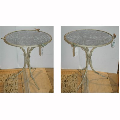 Lot 599 - Pair of Glass Top Branch-Form Side Tables...