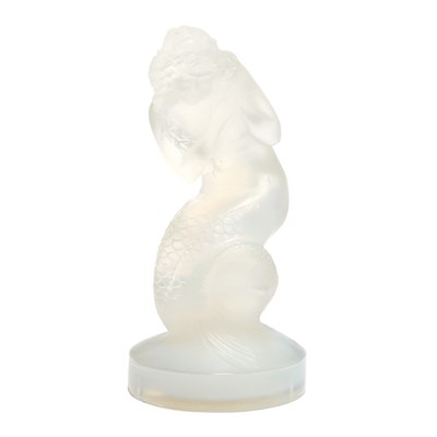 Lot 341 - Lalique Molded Glass Sirene Automobile Mascot...