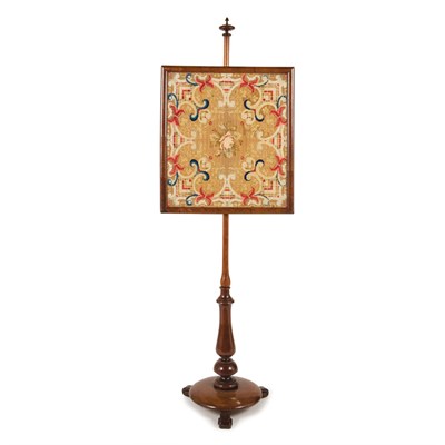 Lot 551 - Georgian Style Needlepoint and Mahogany Fire...