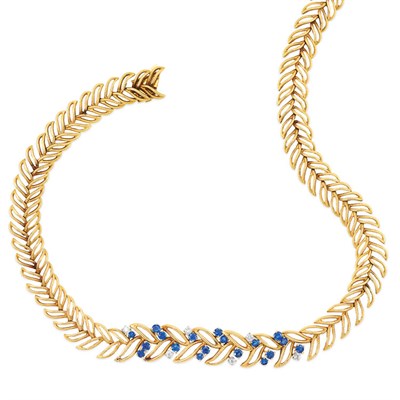 Lot 453 - Gold, Sapphire and Diamond Necklace, Van Cleef & Arpels