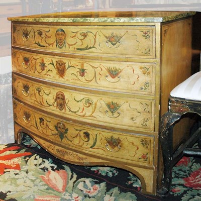 Lot 288 - George III Style Painted Chest of Drawers The...