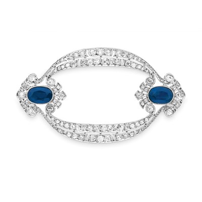 Lot 265 - Sapphire and Diamond Brooch