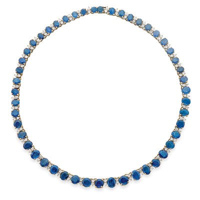 Lot 221 - Sapphire and Diamond Necklace