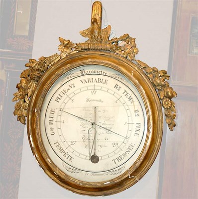 Lot 326 - Louis XVI Style Gilt-Wood Barometer 19th...