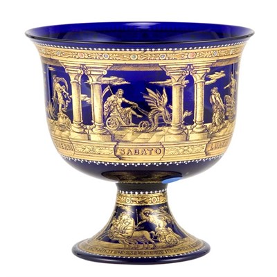 Lot 175 - Venetian Glass Bowl In cobalt with 'jewels',...