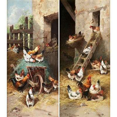 Lot 24 - Jules Bathieu Belgian, late19th/20th Century...