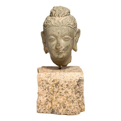 Lot 234 - Gandharan Gray Schist Head of Buddha...