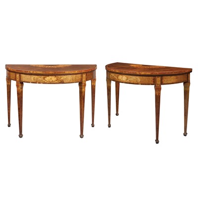 Lot 336 - Pair of George III Sycamore, Tulipwood,...