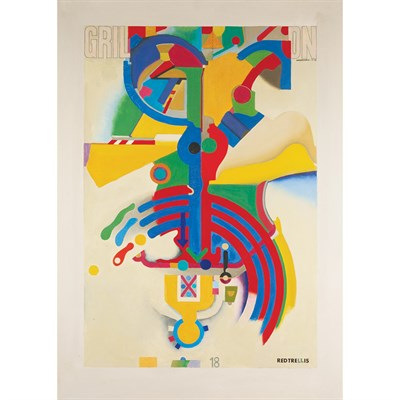 Lot 141 - Karl Hagedorn American, 1922-2005 Red Trellis,...