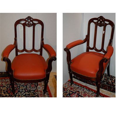 Lot 328 - Pair of Early Victorian Mahogany Armchairs