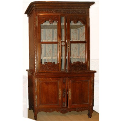Lot 345 - Provincial Louis XVI Walnut Bibliotheque In...