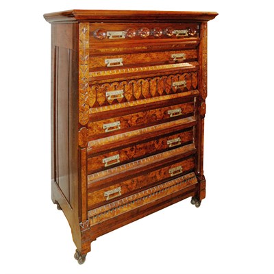 Lot 160 - Victorian Carved Walnut Lockside Chest Height...
