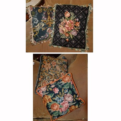 Lot 520 - Group of Six Needlework and Silk Upholstered...