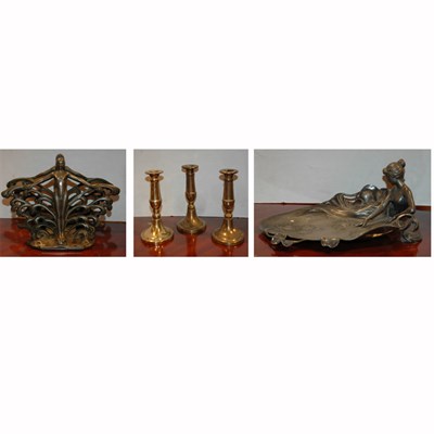 Lot 385 - Group of Articles Including three brass...