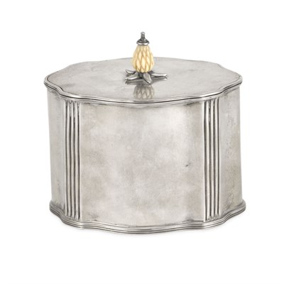 Lot 267 - Edward VII Silver Caddy Marks rubbed, London,...